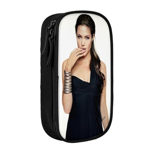 YINGD Angelina Jolie Federmäppchen mit Klett-Patch-Panel – personalisierbares Emblem-Design für Schulen, Teams, Events von YINGD