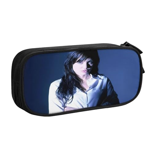 YINGD Angelina Jolie Federmäppchen mit doppeltem Reißverschluss, Make-up-Tasche – kompakte Oxford-Tuch-Tasche für Reisen, Fitnessstudio, tägliche Essentials, mehrfarbig, Europäischer und von YINGD