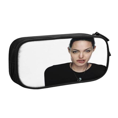YINGD Angelina Jolie Federmäppchen mit integriertem Spitzer – All-in-One-Aufbewahrung für Bleistifte, Radiergummis, Lineale (Schulgebrauch), mehrfarbig, Europäischer und amerikanischer Stil, Retro von YINGD