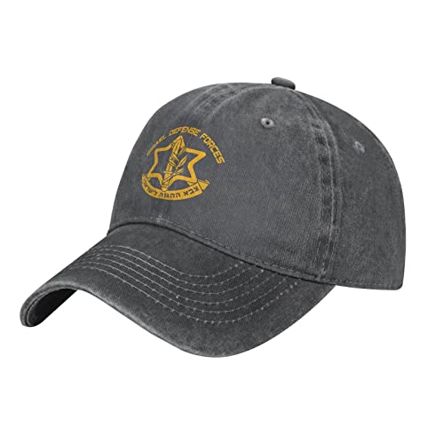 YINGD Baseballkappe IDF Israelische Verteidigungskraft Logo Verstellbare Cowboyhut Atmungsaktive Sonnenhut Unisex Passform für Männer und Frauen Schwarz, Schwarz , One size von YINGD
