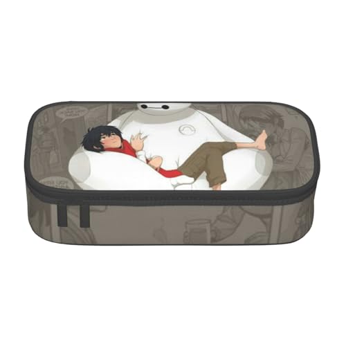 YINGD Baymax Federmäppchen Große Kapazität Bleistifthalter Schreibwaren Fall Stiftetasche Niedlich Jungen Mädchen Feier, Schwarz , 21x10.5x5cm, Taschen-Organizer von YINGD