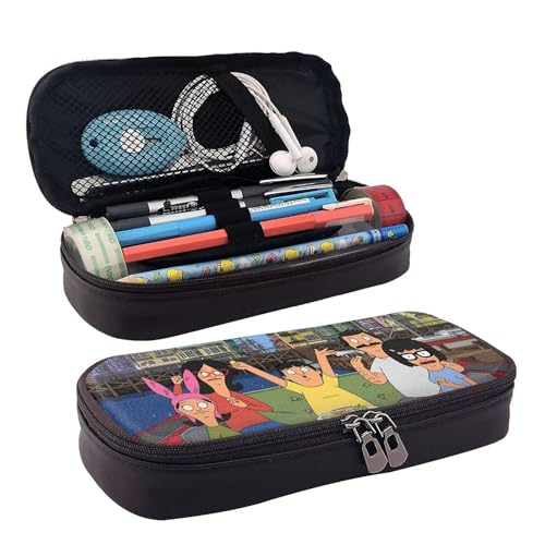 YINGD Bob's Burgers Federmäppchen, braunes Leder, Stiftetasche, Organizer, für Schule, Büro, Kinder, Teenager, Erwachsene YINGD Bob's Burgers Federmäppchen, braunes Leder, Stiftetasche, Organizer, für Schule, Büro, Kinder, Teenager, Erwachsene von YINGD