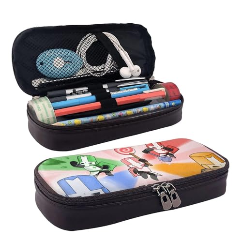 YINGD Castle Crashers Federmäppchen, braunes Leder, Stiftetasche, Schüler-Schreibwaren-Beutel, Organizer, für Schule, Bürobedarf für Kinder, Teenager, Erwachsene YINGD Castle Crashers Federmäppchen, braunes Leder, Stiftetasche, Schüler-Schreibwaren-Beutel, Organizer, für Schule, Bürobedarf für Kinder, Teenager, Erwachsene von YINGD