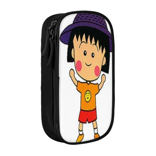 YINGD Chibi Maruko-chan Federmäppchen, auslaufsichere Innenseite, Oxford-Tuch mit Reißverschluss für Tintenstifte, Lippenstifte, kleine Gegenstände, mehrfarbig, Europäischer und amerikanischer Stil von YINGD