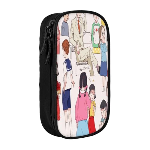 YINGD Chibi Maruko-chan Federmäppchen mit RFID-blockierender Tasche, sicherer Oxford-Tuch-Organizer für Karten, Stifte, Bargeld, mehrfarbig, Europäischer und amerikanischer Stil, Retro, modern von YINGD