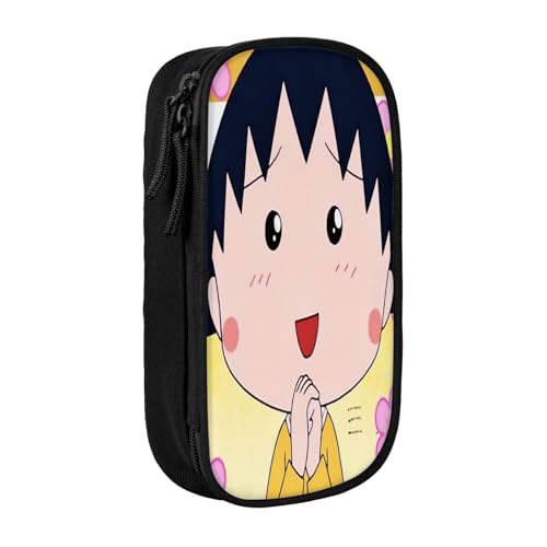 YINGD Chibi Maruko-chan Federmäppchen mit integriertem Spitzer – All-in-One-Aufbewahrung für Bleistifte, Radiergummis, Lineale (Schulgebrauch) von YINGD