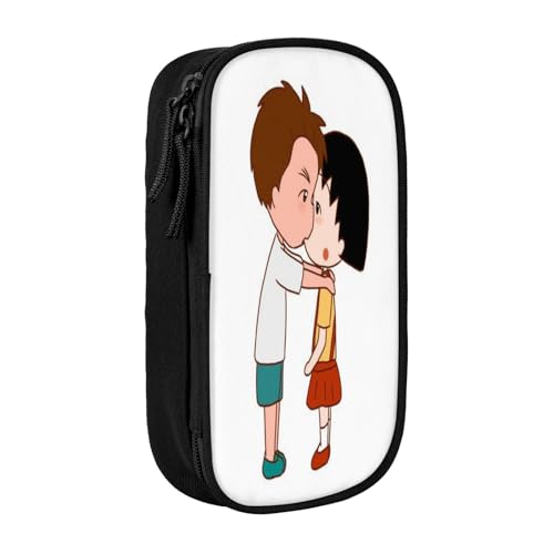 YINGD Chibi Maruko-chan Federmäppchen mit verstärkten Kanten, reißfestes Oxford-Tuch für schwere Aufbewahrungsbedürfnisse, mehrfarbig, Europäischer und amerikanischer Stil, Retro, modern von YINGD