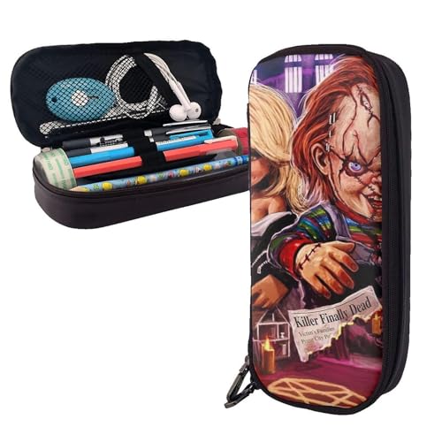 YINGD Chucky Federmäppchen für Kinder, braunes Leder, Stiftetasche, Schüler-Schreibwaren, mehrfarbig, Europäischer und amerikanischer Stil, Retro, modern YINGD Chucky Federmäppchen für Kinder, braunes Leder, Stiftetasche, Schüler-Schreibwaren, mehrfarbig, Europäischer und amerikanischer Stil, Retro, modern von YINGD