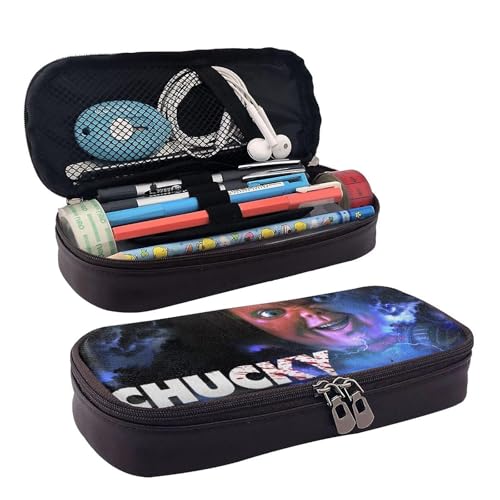 YINGD Chucky Poster-Federmäppchen, braunes Leder, Stiftetasche, Schüler-Schreibwaren-Beutel, Organizer, für Schule, Bürobedarf für Kinder, Teenager, Erwachsene YINGD Chucky Poster-Federmäppchen, braunes Leder, Stiftetasche, Schüler-Schreibwaren-Beutel, Organizer, für Schule, Bürobedarf für Kinder, Teenager, Erwachsene von YINGD