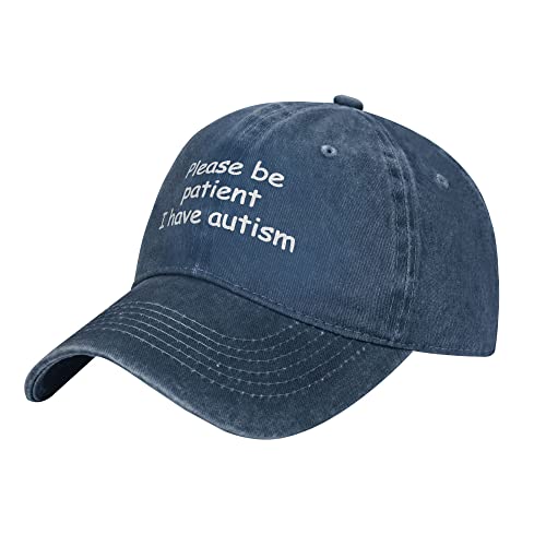 YINGD Cowboy Baseballkappe Please Be Patient I Have Autism Hat Verstellbar Casual Waschbar Sonnenhut für Männer Frauen Unisex Sport Hut, Hut 206, One size von YINGD