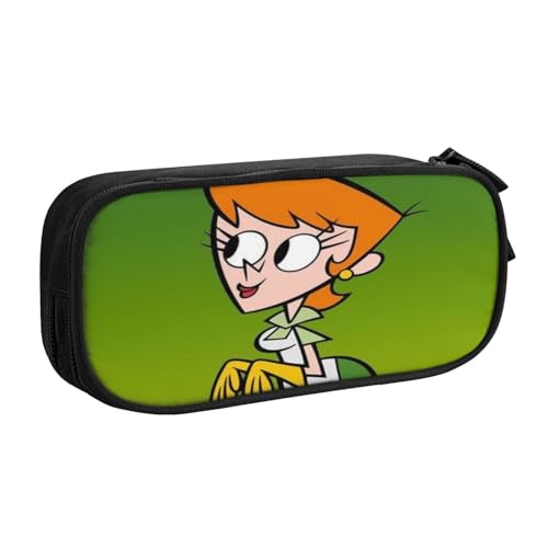 YINGD Dexter's Labor-Federmäppchen für Kinder und Erwachsene, strapazierfähiges Polyester mit 5 Stifthaltern und Netz-Organizer (waschbar), mehrfarbig, Europäischer und amerikanischer Stil, Retro von YINGD