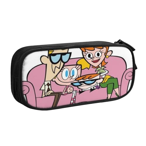 YINGD Dexter's Labor-Federmäppchen mit RFID-blockierender Tasche – sicherer Oxford-Tuch-Organizer für Karten, Stifte, Bargeld, mehrfarbig, Europäischer und amerikanischer Stil, Retro, modern von YINGD