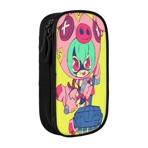YINGD Digimon Federmäppchen für Kinder und Erwachsene, strapazierfähiges Polyester mit 5 Stifthaltern und Netz-Organizer (waschbar), mehrfarbig, Europäischer und amerikanischer Stil, Retro, modern von YINGD