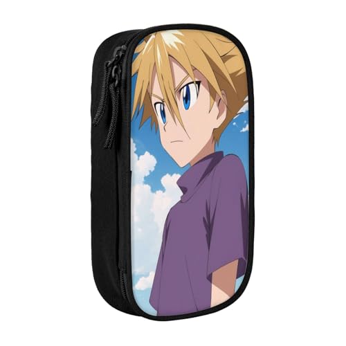 YINGD Digimon Federmäppchen mit 3 Netz-Trennwänden, tragbare Reißverschlusstasche für Schreibwaren, Schmuck, Kopfhörer (Polyester) von YINGD