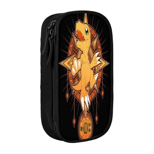 YINGD Digimon Federmäppchen mit verstärkten Kanten, reißfestes Oxford-Tuch für schwere Aufbewahrungsbedürfnisse von YINGD