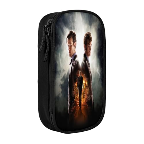 YINGD Doctor Who The Animated Series Federmäppchen mit Klett-Patch-Panel – anpassbares Emblem-Design für Schulen, Teams, Veranstaltungen von YINGD