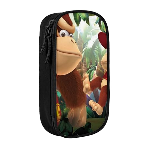 YINGD Donkey Kong Federmäppchen mit abnehmbarem Riemen – Oxford-Tuch mit mehreren Fächern für Stifte, Werkzeuge, Kosmetik von YINGD