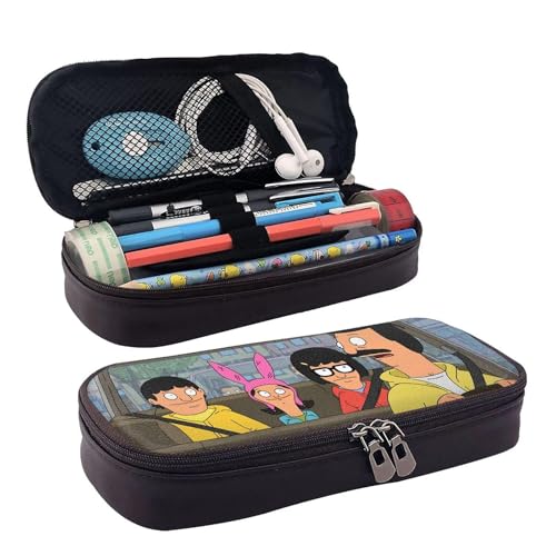 YINGD Drive Bob's Burgers Federmäppchen, braunes Leder, Stiftetasche, Organizer, für Schule, Büro, Kinder, Teenager, Erwachsene YINGD Drive Bob's Burgers Federmäppchen, braunes Leder, Stiftetasche, Organizer, für Schule, Büro, Kinder, Teenager, Erwachsene von YINGD