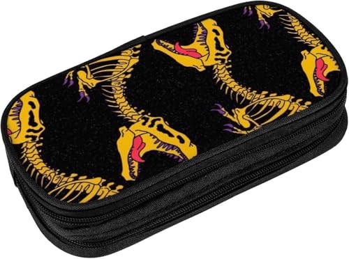YINGD Federmäppchen Dinosaurier Skelett Schädel Tyrannosaurus, mehrfarbig, Europäischer und amerikanischer Stil, Retro, modern von YINGD