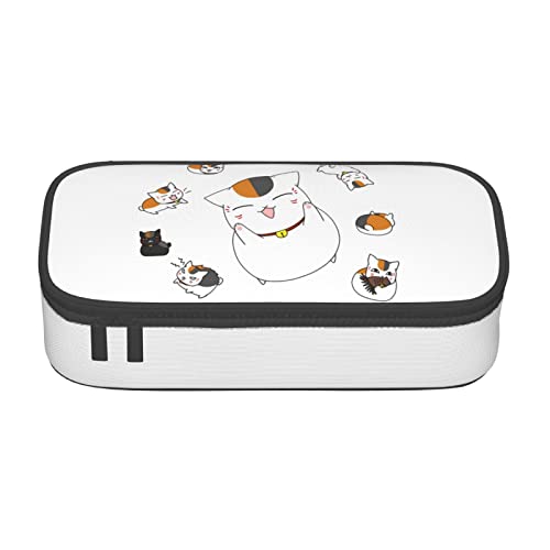 YINGD Federmäppchen Natsume's Book of Friends Nyanko Sensei Anime Schreibwaren Tasche Stifthalter Große Kapazität Student Gebrauch Niedlich Einfache Kosmetiktasche Uni Iu6, Schwarz , 21x10.5x5cm von YINGD