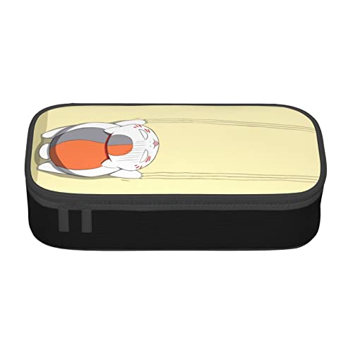 YINGD Federmäppchen Nyanko Sensei Anime Schreibwaren Tasche Stifthalter Große Kapazität Student Gebrauch Niedlich Einfache Kosmetiktasche Uni A145, Schwarz , 21x10.5x5cm, Taschen-Organizer von YINGD