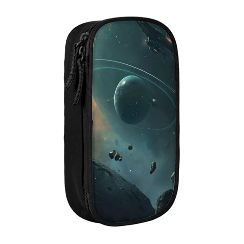 YINGD Federmäppchen für Büro und Schule – Oxford-Tuch mit Reißverschluss mit 5 Stiftfächern und 3 Netztaschen (individuelles Logo), mehrfarbig, Europäischer und amerikanischer Stil, Retro, modern von YINGD