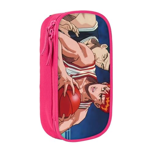 YINGD Federmäppchen mit Basketball-Anime-Charakteren, kreative Stiftebox für Kinder, große Kapazität, Schulbedarf, Reißverschluss, rose, 21x10.5x5cm, Taschen-Organizer YINGD Federmäppchen mit Basketball-Anime-Charakteren, kreative Stiftebox für Kinder, große Kapazität, Schulbedarf, Reißverschluss, rose, 21x10.5x5cm, Taschen-Organizer von YINGD