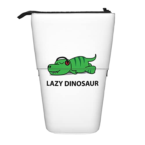YINGD Federmäppchen mit Dinosaurier-Muster, lustig, einfach, erweiterbar, Erdnüsse, einziehbares Federmäppchen, niedliches großes Fassungsvermögen, Schreibwarenständer, leicht, für Studenten, f154 von YINGD