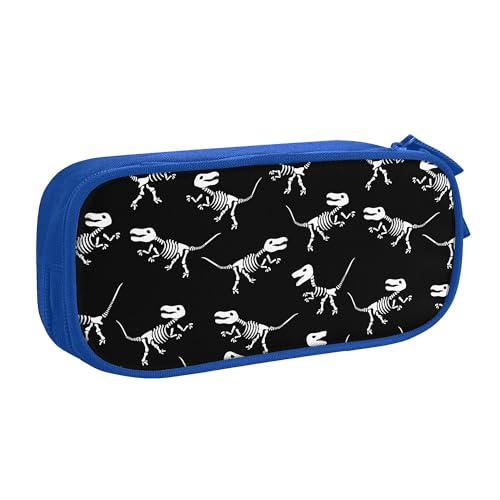 YINGD Federmäppchen mit Dinosaurier-Skelett-Muster, Federmäppchen, mehrfarbig, Europäischer und amerikanischer Stil, Retro, modern von YINGD