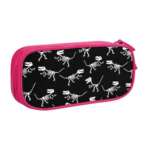 YINGD Federmäppchen mit Dinosaurier-Skelett-Muster, Federmäppchen, mehrfarbig, Europäischer und amerikanischer Stil, Retro, modern von YINGD