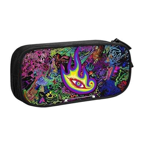 YINGD Federmäppchen mit Regenbogen-Motiv, hohe Puppen, Blumen, doppellagig, großes Fassungsvermögen, Büro-Federmäppchen, perfektes Geschenk, mehrfarbig, Europäischer und amerikanischer Stil, Retro von YINGD