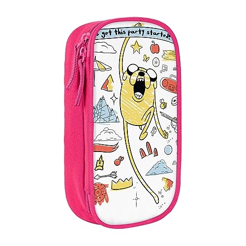 YINGD Federmäppchen mit Stangenwellen-Motiv, großes Fassungsvermögen, ästhetischer Reißverschluss, Schreibwarenbeutel, Schulbedarf für Studenten, Büro, Schwarz , 21x10.5x5cm, Taschen-Organizer von YINGD