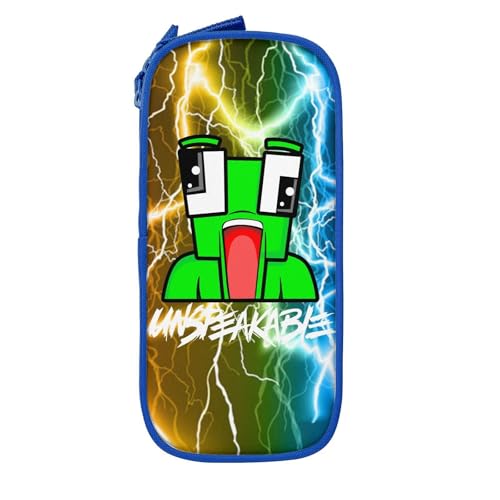 YINGD Federmäppchen mit großem Fassungsvermögen, Game Zone Neon Signs Muster Federmäppchen 2 Fächer Federmäppchen, Schwarz , 21x10.5x5cm, Taschen-Organizer von YINGD