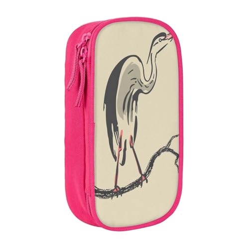 YINGD Federmäppchen mit großem Fassungsvermögen, Totenschädel, rosa Blumenmuster, Federmäppchen, 2 Fächer, Federmäppchen, Schwarz , 21x10.5x5cm, Taschen-Organizer von YINGD