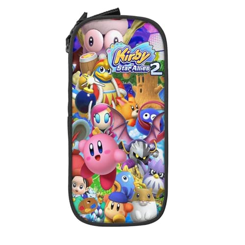 YINGD Federmäppchen mit großem Fassungsvermögen, abstraktes Schlagzeugspieler-Muster, Federmäppchen mit 2 Fächern, Schwarz , 21x10.5x5cm, Taschen-Organizer von YINGD