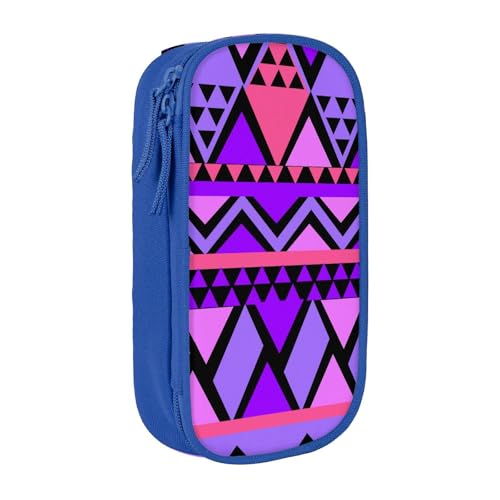 YINGD Federmäppchen mit großem Fassungsvermögen, blaues Stern-Planeten-Muster, Federmäppchen mit 2 Fächern, Schwarz , 21x10.5x5cm, Taschen-Organizer von YINGD