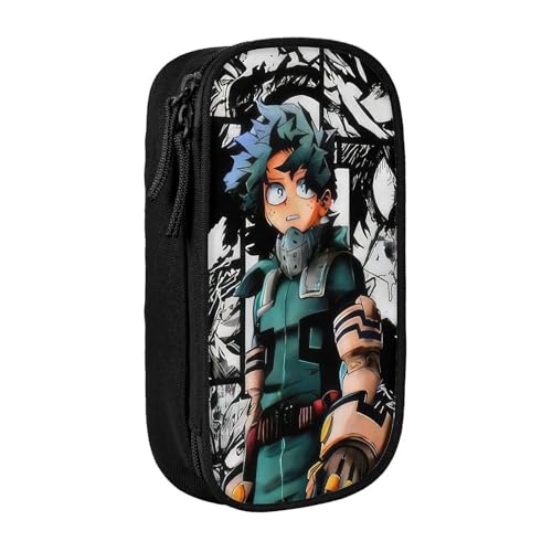 YINGD Federmäppchen mit großem Fassungsvermögen, buntes abstraktes Pferde-Muster, Federmäppchen, 2 Fächer, Federmäppchen, Schwarz , 21x10.5x5cm, Taschen-Organizer von YINGD