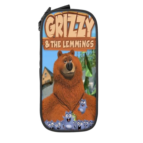 YINGD Federmäppchen mit großem Fassungsvermögen, lustiges Federmäppchen mit Autos und Straßenkritzeln, 2 Fächer, Schwarz , 21x10.5x5cm, Taschen-Organizer von YINGD