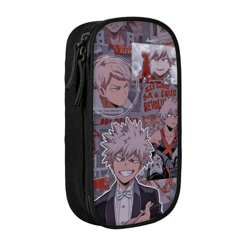 YINGD Federmäppchen mit großem Fassungsvermögen, zentralasiatisches Felsmalerei-Muster, Federmäppchen mit 2 Fächern, Schwarz , 21x10.5x5cm, Taschen-Organizer von YINGD