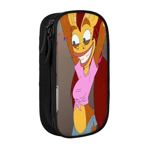 YINGD Federmäppchen mit großer Öffnung für Kinder und Erwachsene, strapazierfähiges Polyester mit 5 Stifthaltern und Netz-Organizer (waschbar) von YINGD