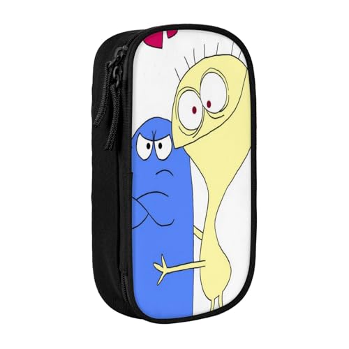 YINGD Foster's Home for Imaginary Friends Federmäppchen für Make-up und Schreibwaren, zwei Reißverschlussfächer mit Netz-Organizer (reisefreundlich), mehrfarbig, Europäischer und amerikanischer Stil von YINGD