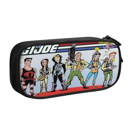 YINGD G.I. Joe A Real American Hero Federmäppchen mit RFID-blockierender Tasche, sicherer Oxford-Tuch-Organizer für Karten, Stifte, Bargeld, mehrfarbig, Europäischer und amerikanischer Stil, Retro von YINGD