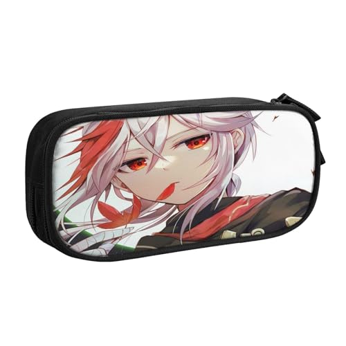 YINGD GENSHIN Impact Federmäppchen mit 3 Netz-Trennwänden – tragbare Reißverschlusstasche für Schreibwaren, Schmuck, Kopfhörer (Polyester) von YINGD