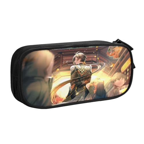 YINGD GENSHIN Impact Federmäppchen mit Klett-Patch-Panel – anpassbares Emblem-Design für Schulen, Teams, Veranstaltungen von YINGD