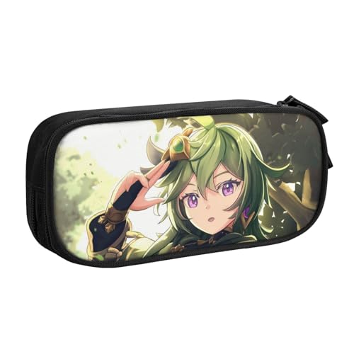 YINGD GENSHIN Impact Federmäppchen mit Klett-Patch-Panel – anpassbares Emblem-Design für Schulen, Teams, Veranstaltungen von YINGD