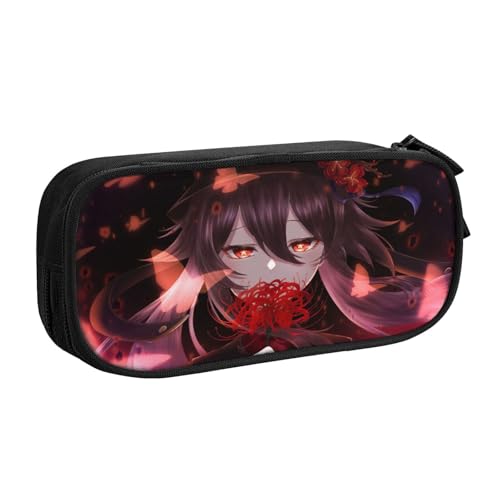 YINGD GENSHIN Impact Federmäppchen mit RFID-blockierender Tasche – sicherer Oxford-Tuch-Organizer für Karten, Stifte, Bargeld von YINGD