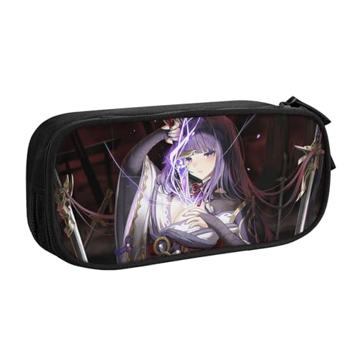 YINGD GENSHIN Impact Federmäppchen mit doppeltem Reißverschluss, Make-up-Tasche – kompakte Oxford-Tuch-Tasche für Reisen, Fitnessstudio, tägliche Essentials von YINGD