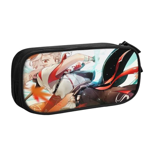 YINGD GENSHIN Impact Federmäppchen mit integriertem Spitzer – All-in-One-Aufbewahrung für Bleistifte, Radiergummis, Lineale (Schulgebrauch), mehrfarbig, Europäischer und amerikanischer Stil, Retro von YINGD