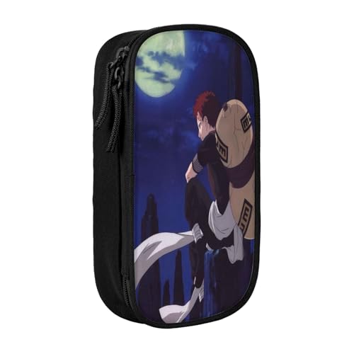 YINGD Gaara Federmäppchen mit doppeltem Reißverschluss, Make-up-Tasche – kompakte Oxford-Tuch-Tasche für Reisen, Fitnessstudio, tägliche Essentials von YINGD