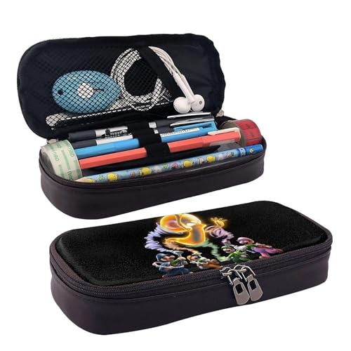 YINGD Game Luigi Mansion Horror Federmäppchen, braunes Leder, Stiftetasche, Schülerbedarf, mehrfarbig, Europäischer und amerikanischer Stil, Retro, modern von YINGD